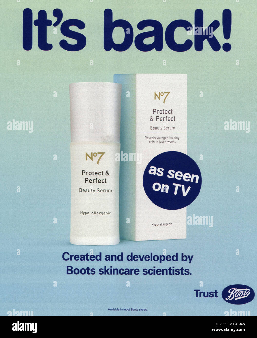 2000s UK Boots Magazine Advert Stock Photo Alamy