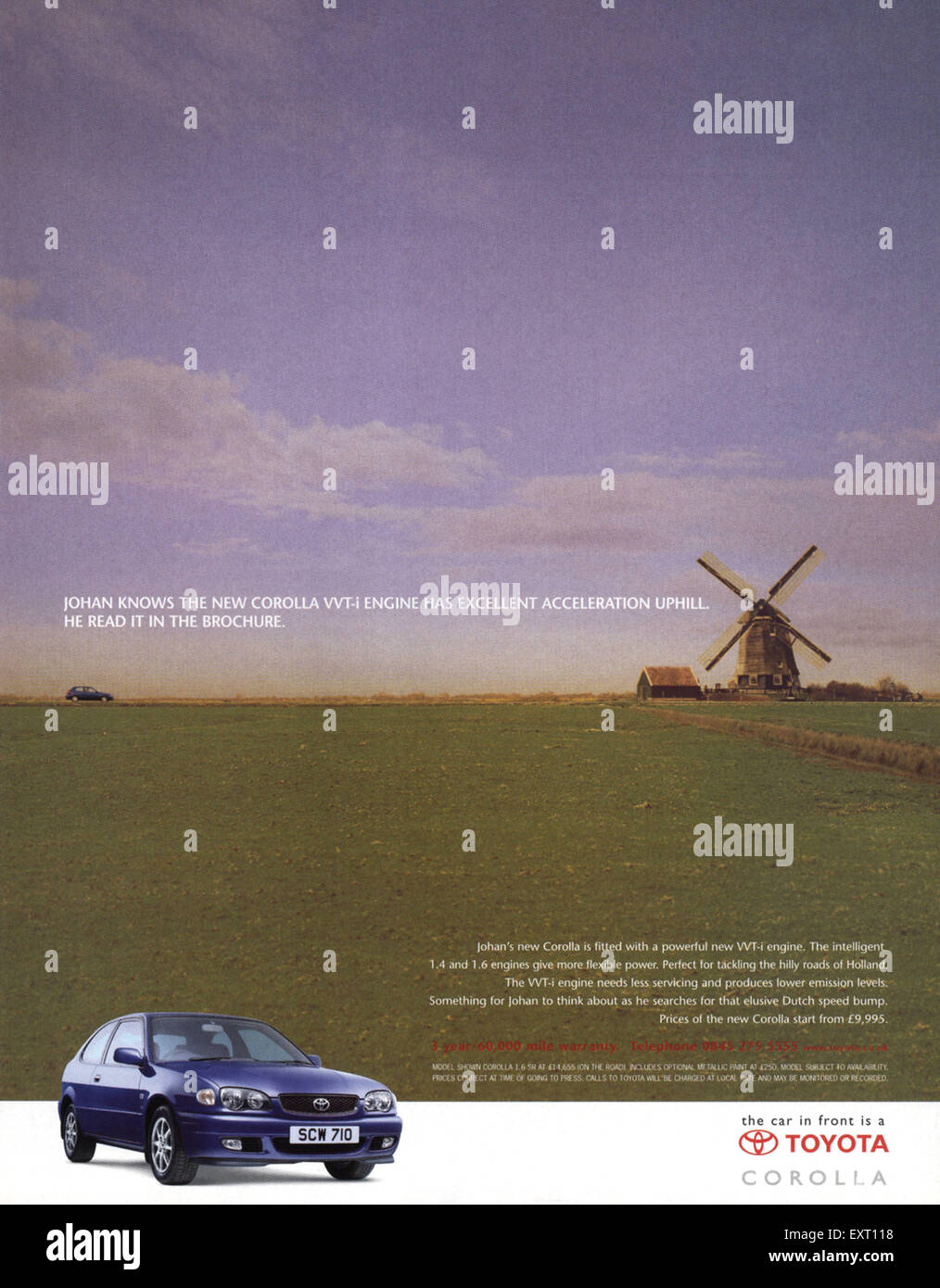 2000s UK Toyota Corolla Magazine Advert Stock Photo - Alamy