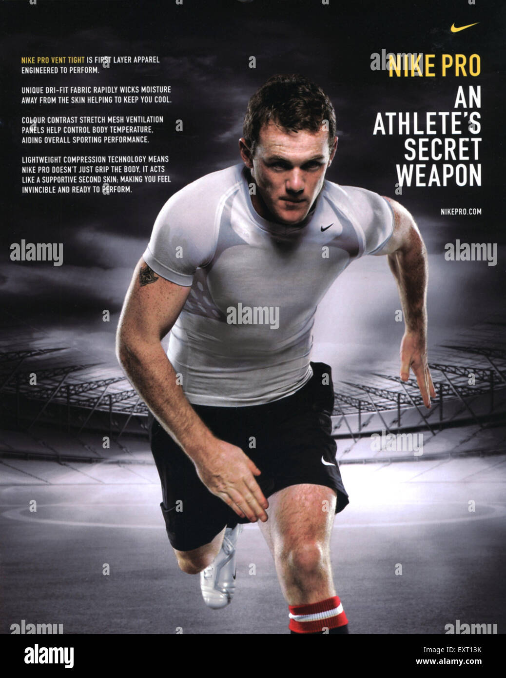 2000s UK Nike Pro Magazine Advert Stock Photo - Alamy