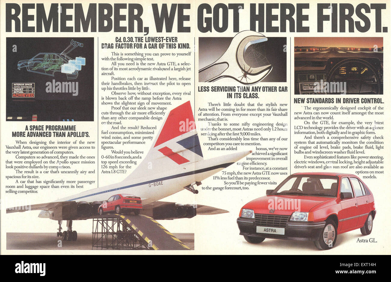 1980s UK Vauxhall Magazine Advert Stock Photo
