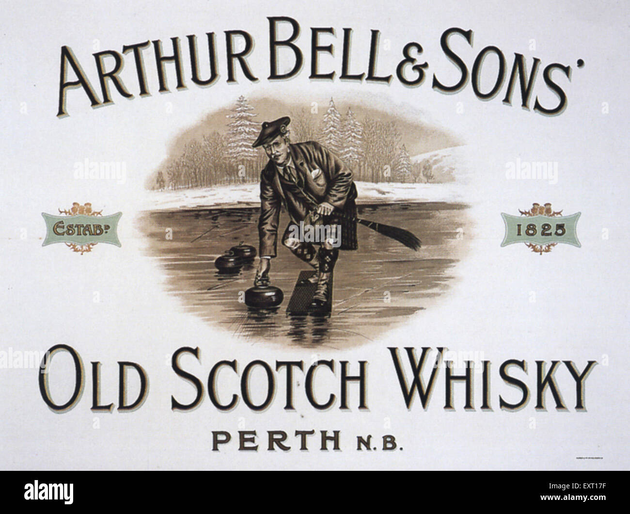 1900s UK Arthur Bell and Sons Label Stock Photo Alamy