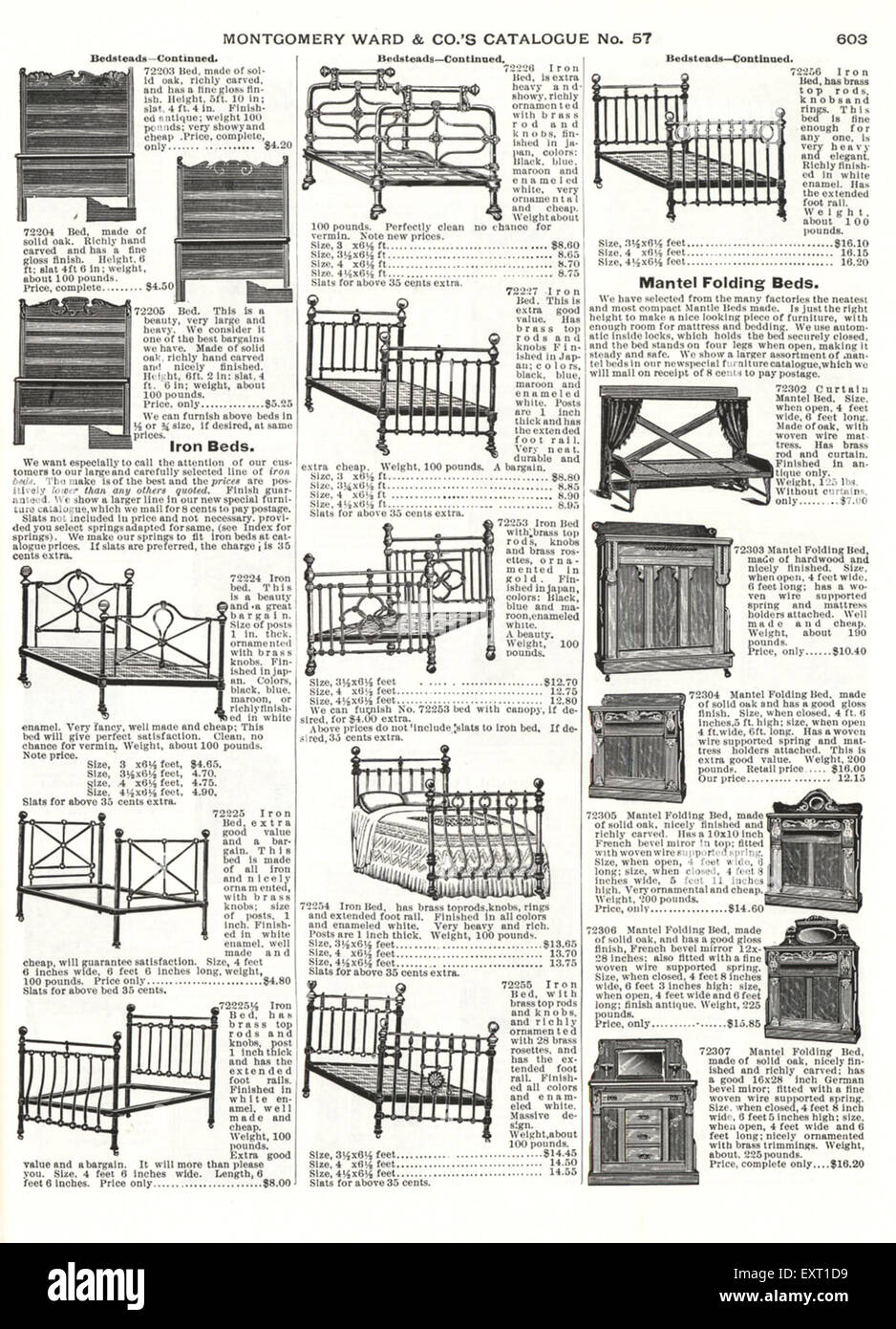 1890s USA Montgomery, Ward and Company Catalogue/ Brochure Plate Stock