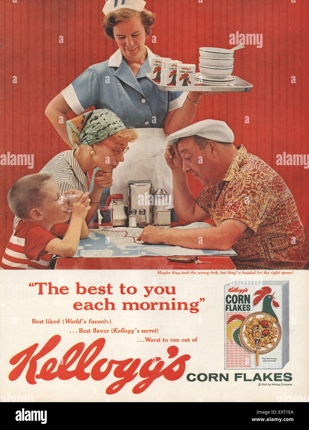 1960s USA Kellogg's Magazine Advert Stock Photo Alamy