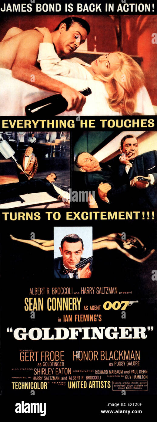 1960s USA James Bond Goldfinger Film Poster Stock Photo