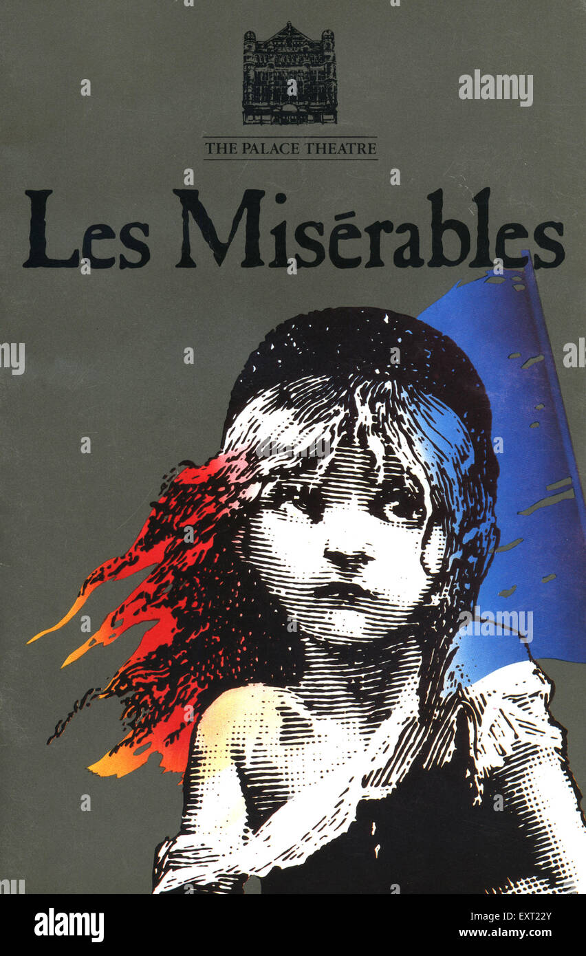 1980s UK Les Miserables Poster Stock Photo Alamy