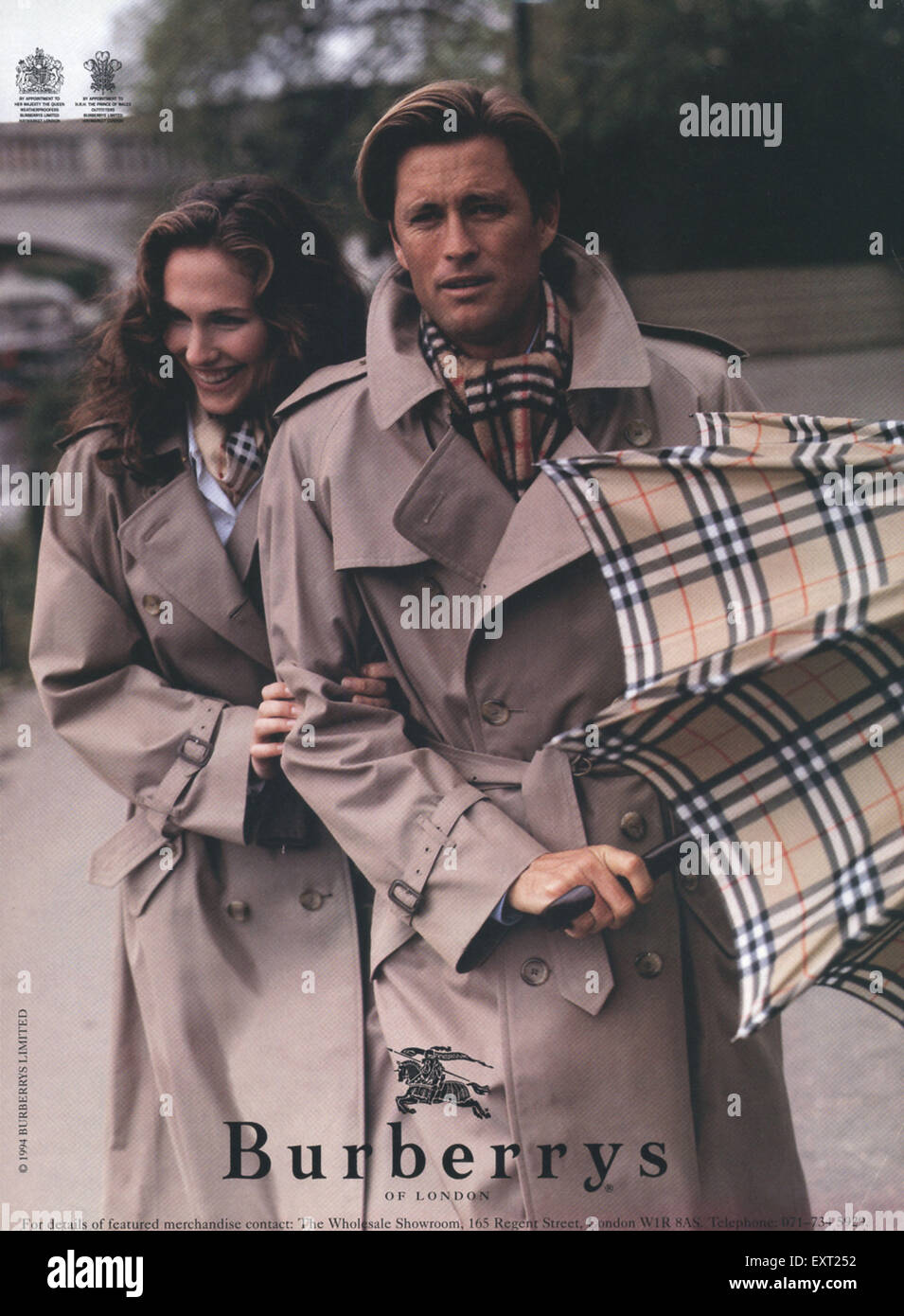 1990s UK Burberry Magazine Advert Stock Photo - Alamy