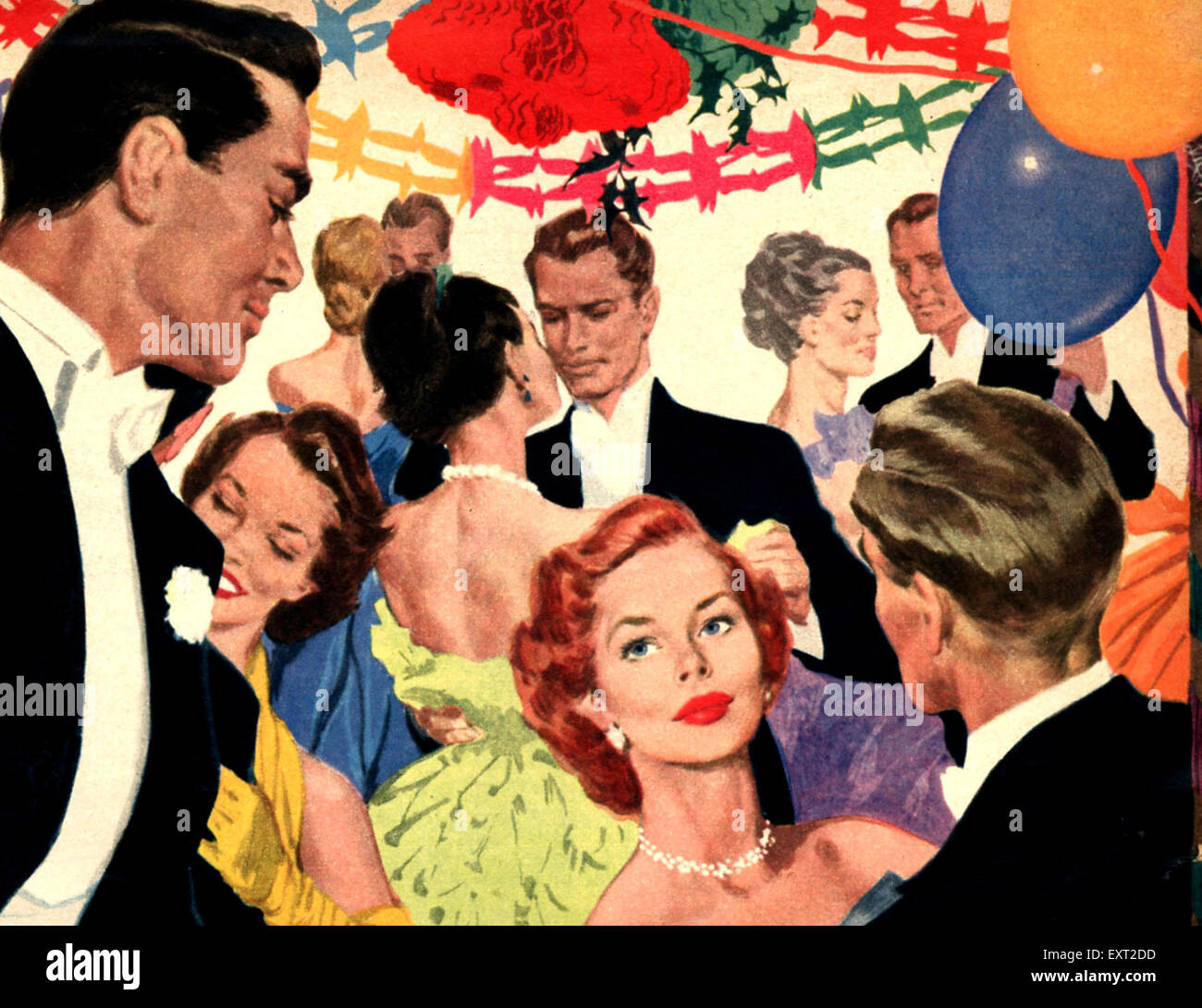 1950s christmas party hi-res stock photography and images - Alamy