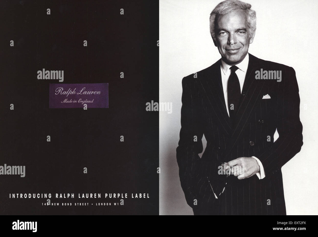 2000s USA Ralph Lauren Purple Label Magazine Advert Stock Photo - Alamy