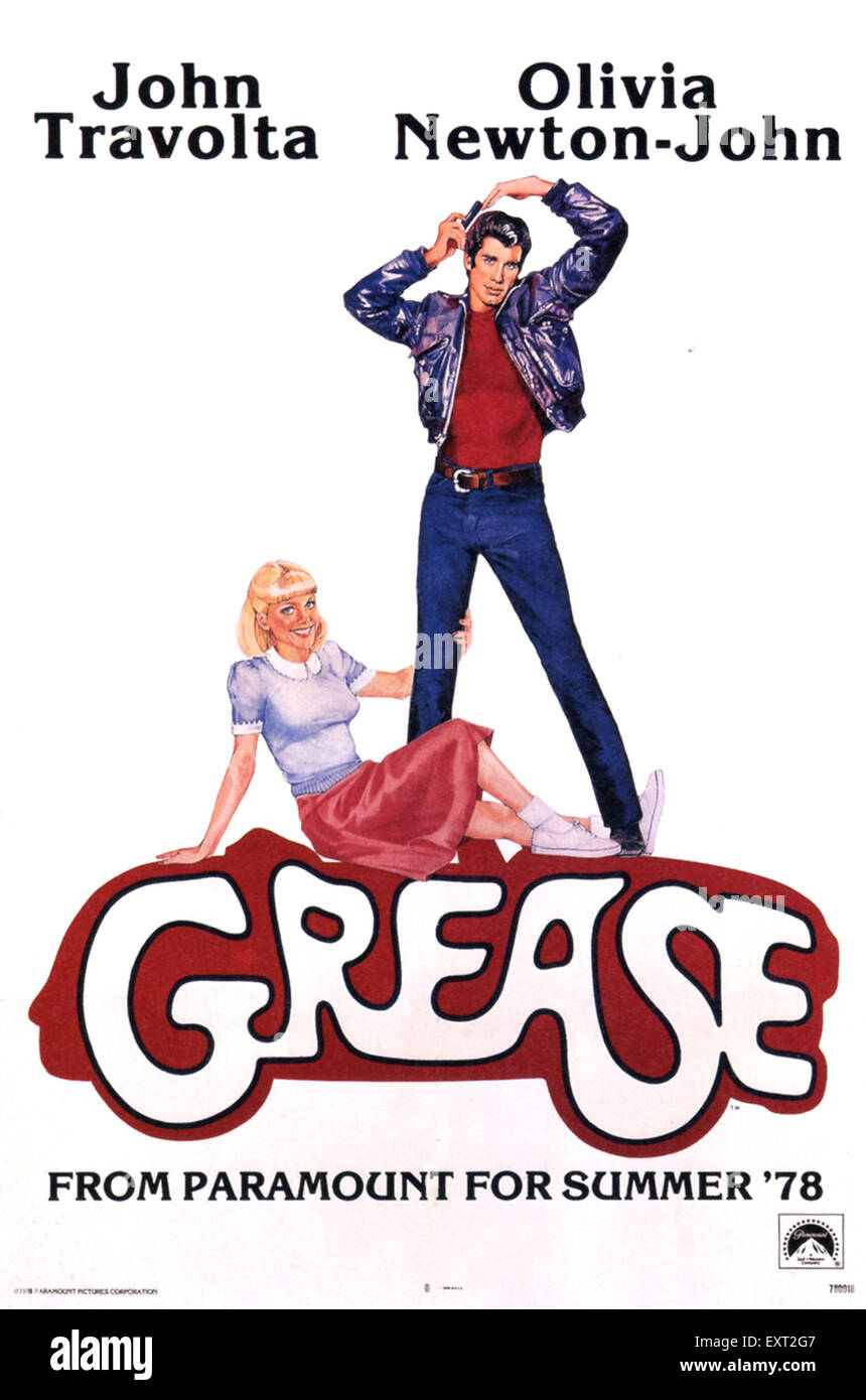 1970s USA Grease Film Poster Stock Photo