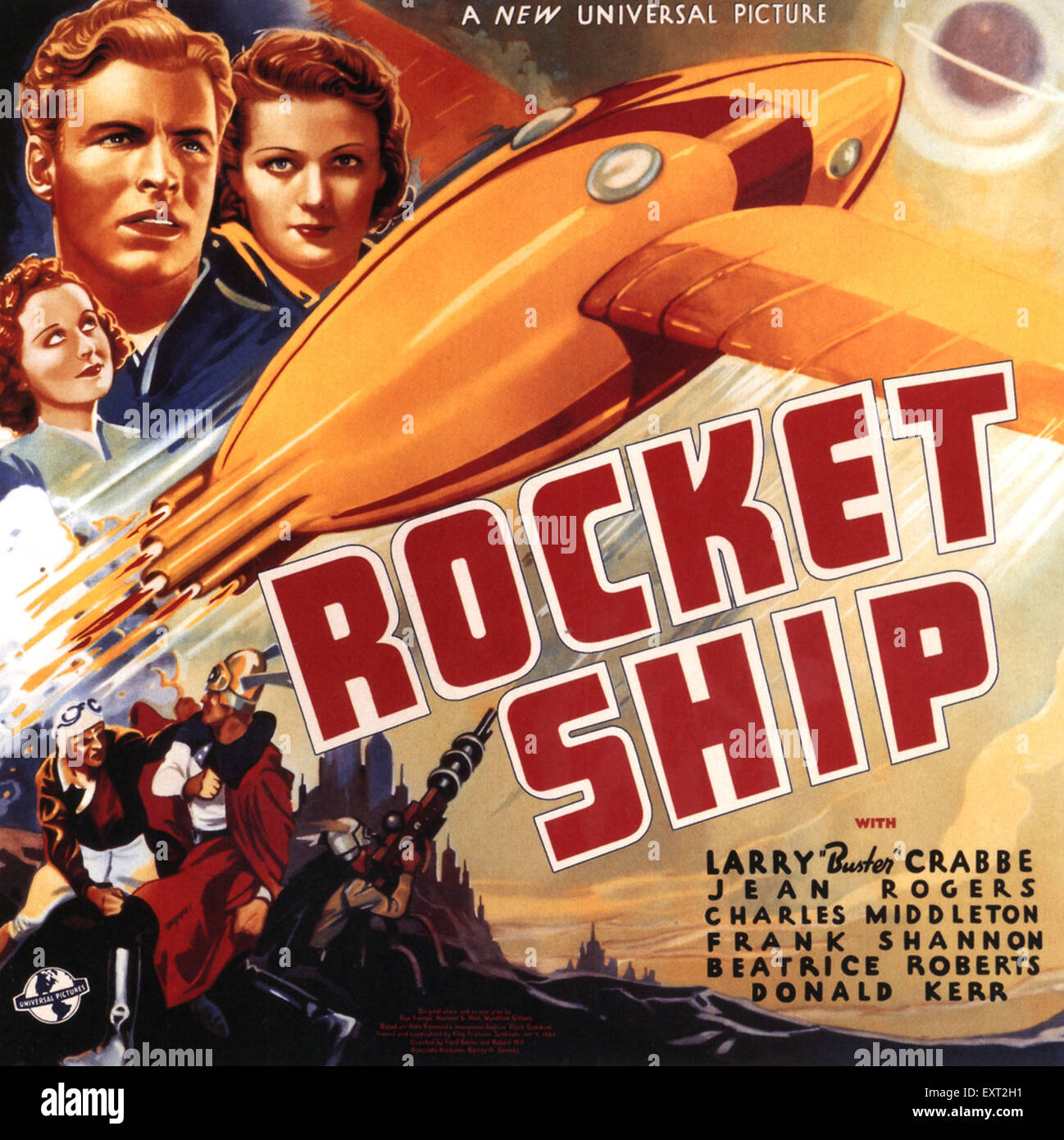 1930s USA Rocket Ship Film Poster Stock Photo - Alamy