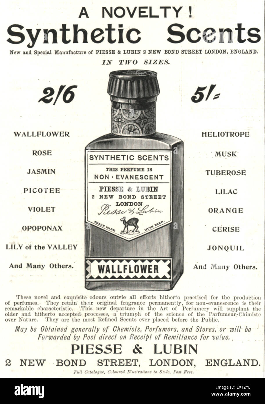 1890s UK Piesse and Lubin Magazine Advert Stock Photo - Alamy
