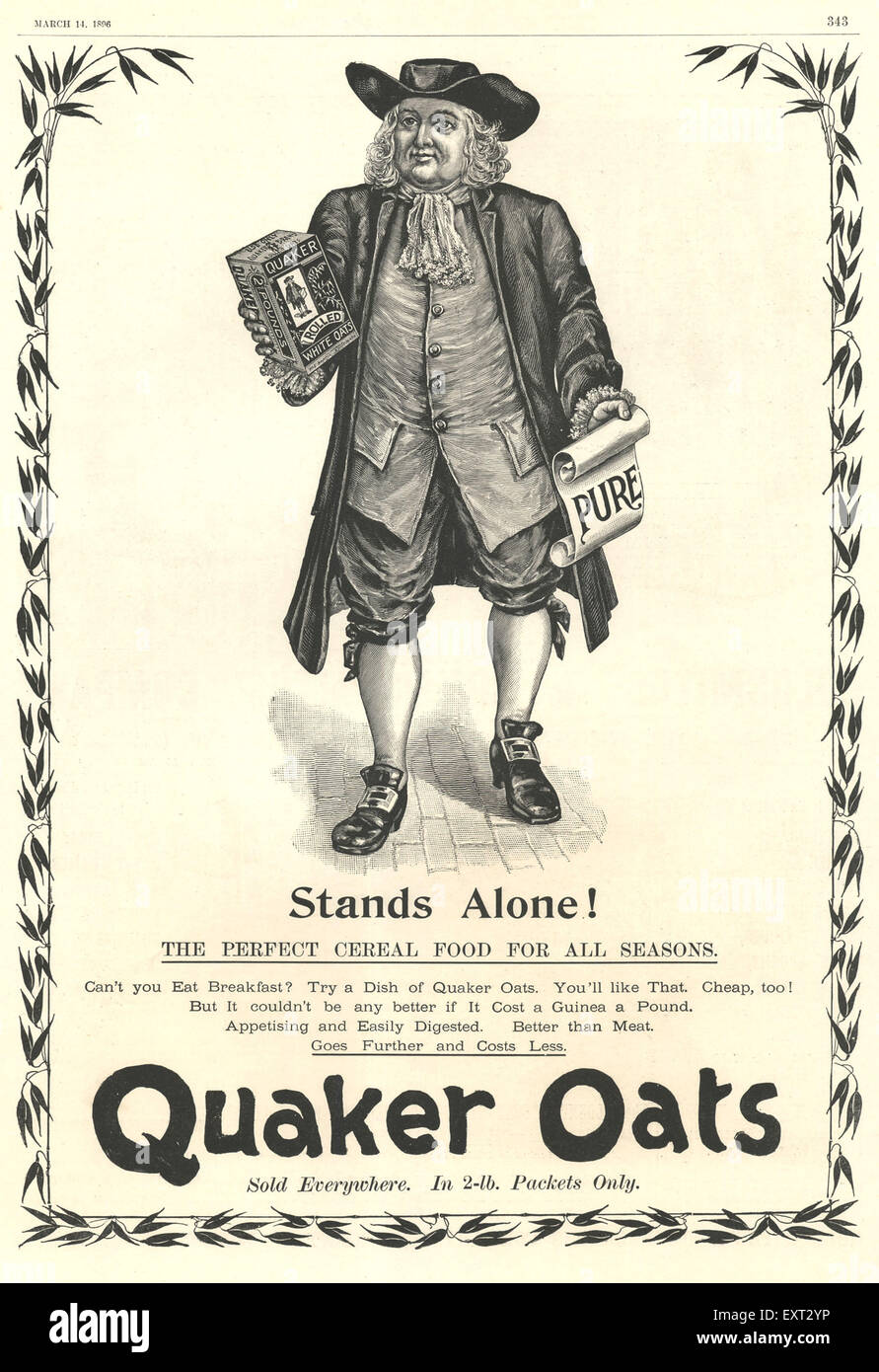 UK Quaker Oats Magazine Advert Stock Photo - Alamy