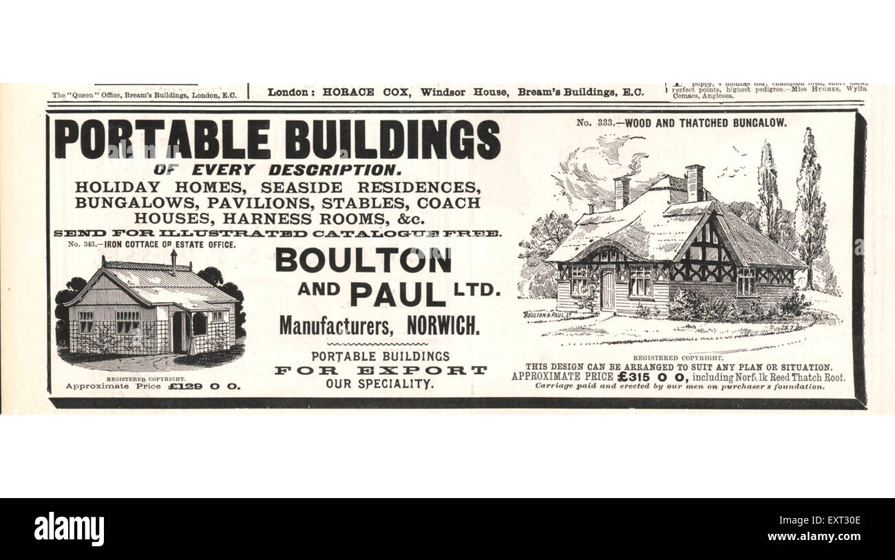 1900s UK Boulton and Paul Ltd Magazine Advert Stock Photo Alamy