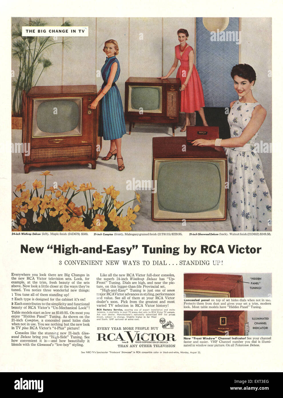 1950s USA RCA Magazine Advert Stock Photo
