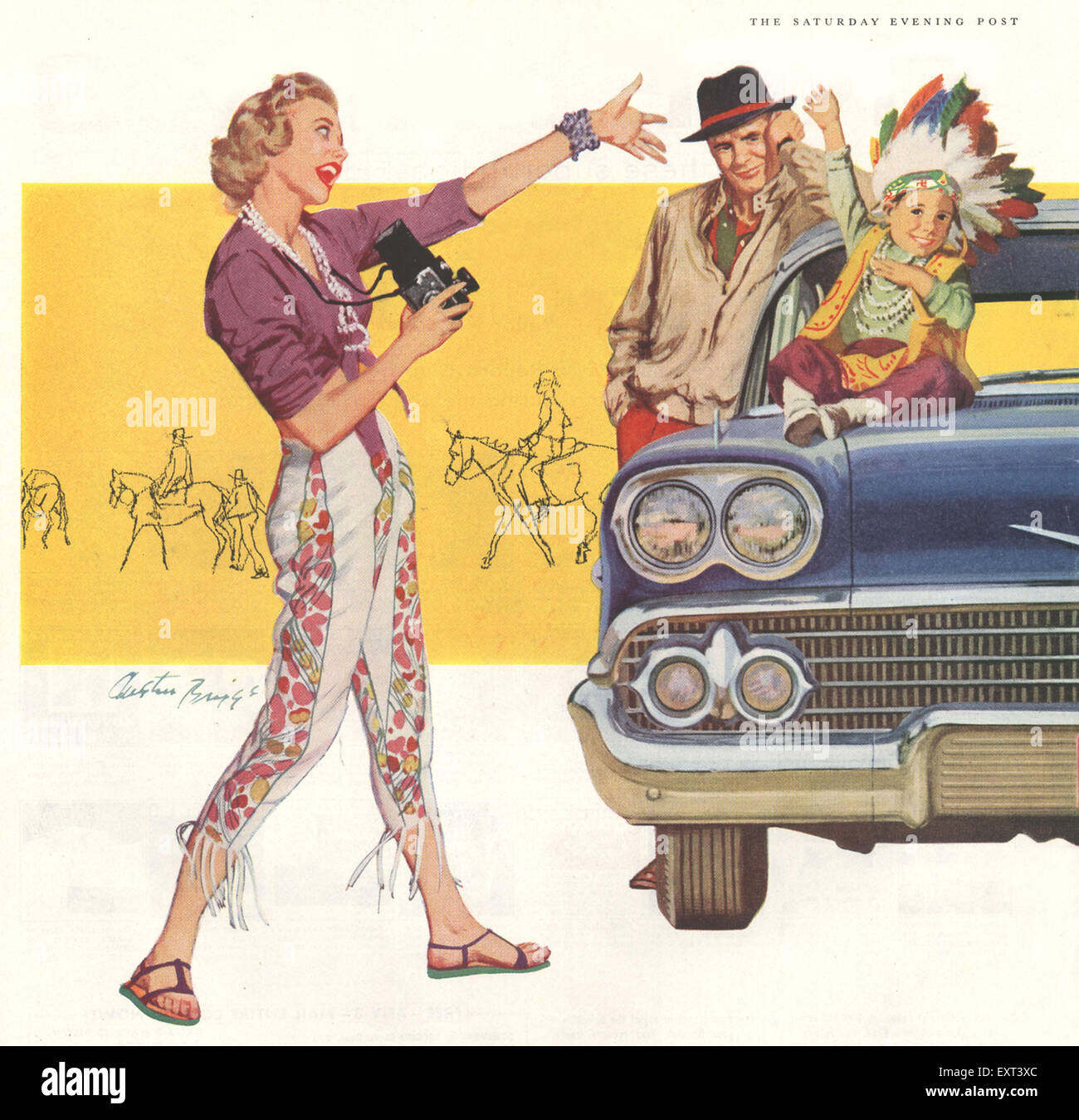 1950s USA Chevrolet Magazine Advert Stock Photo
