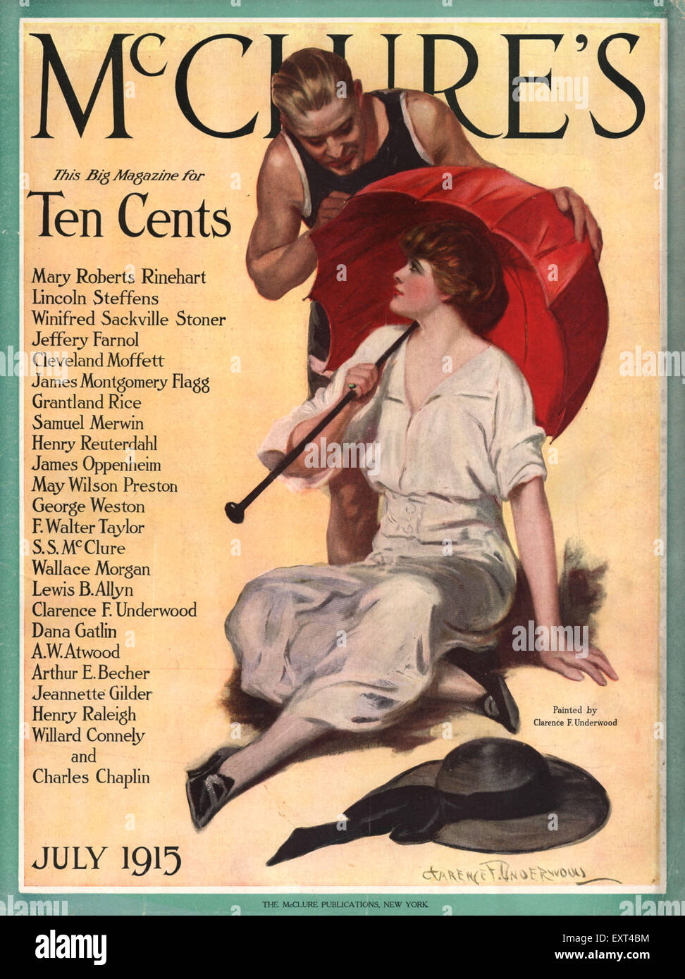 1910s USA McClures Magazine Cover Stock Photo Alamy