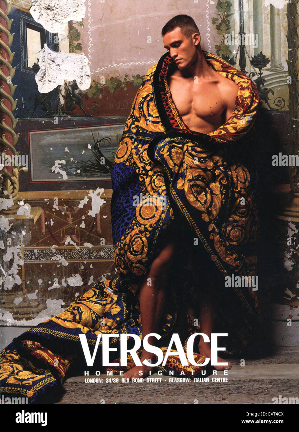 1990s UK Versace Magazine Advert Stock Photo - Alamy