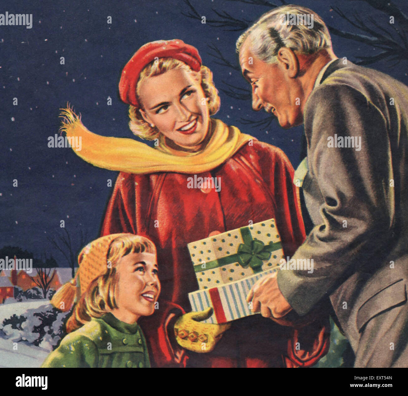 1950s UK Christmas Gifts Magazine Plate Stock Photo Alamy