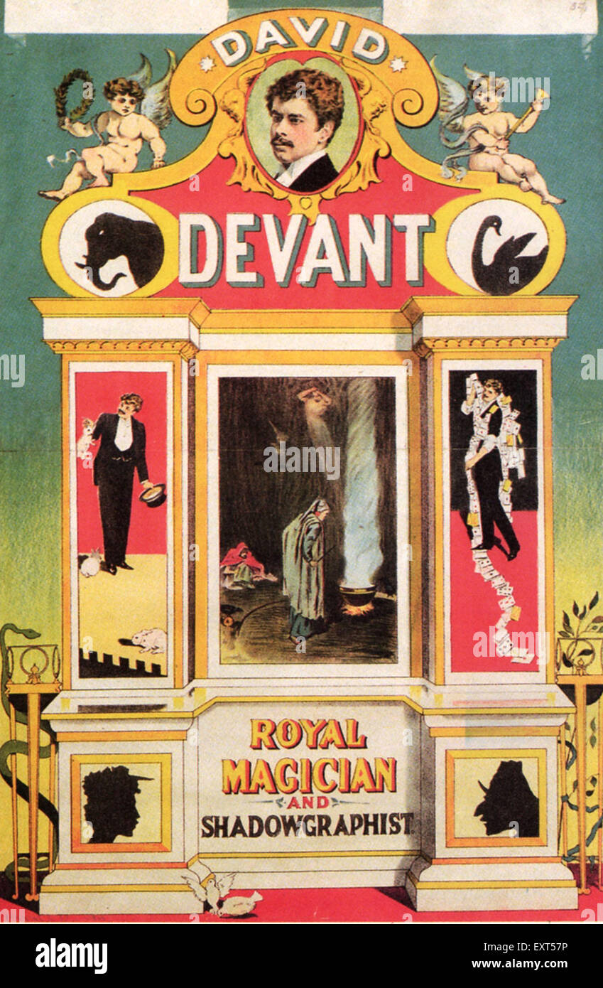 1970s UK Royal Magician and Shadowgraphist Poster Stock Photo - Alamy
