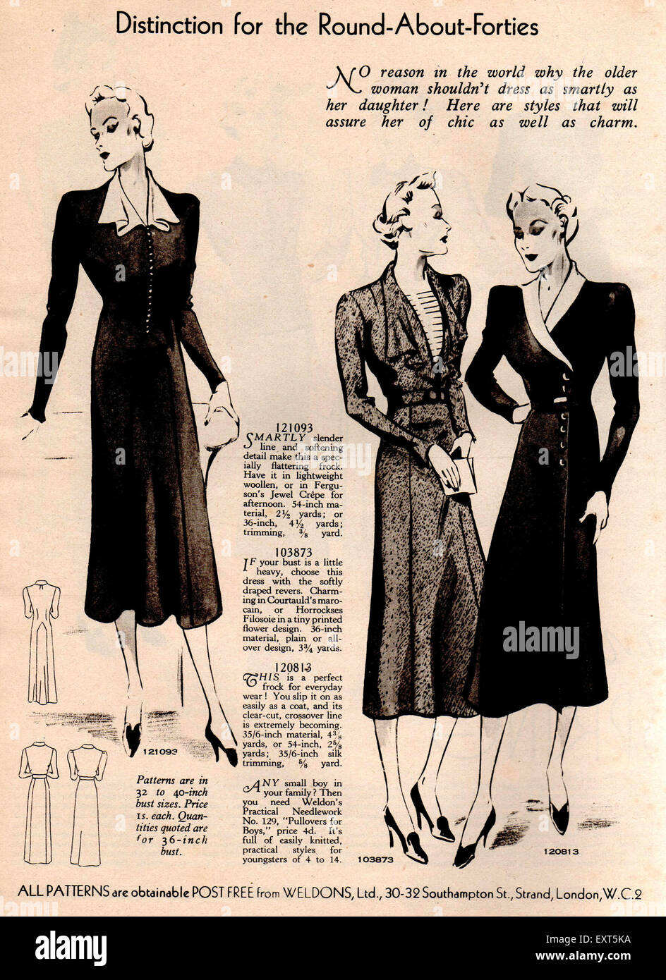 1930s UK Weldons Ladies Journal Catalogue Brochure Plate Stock Photo Alamy