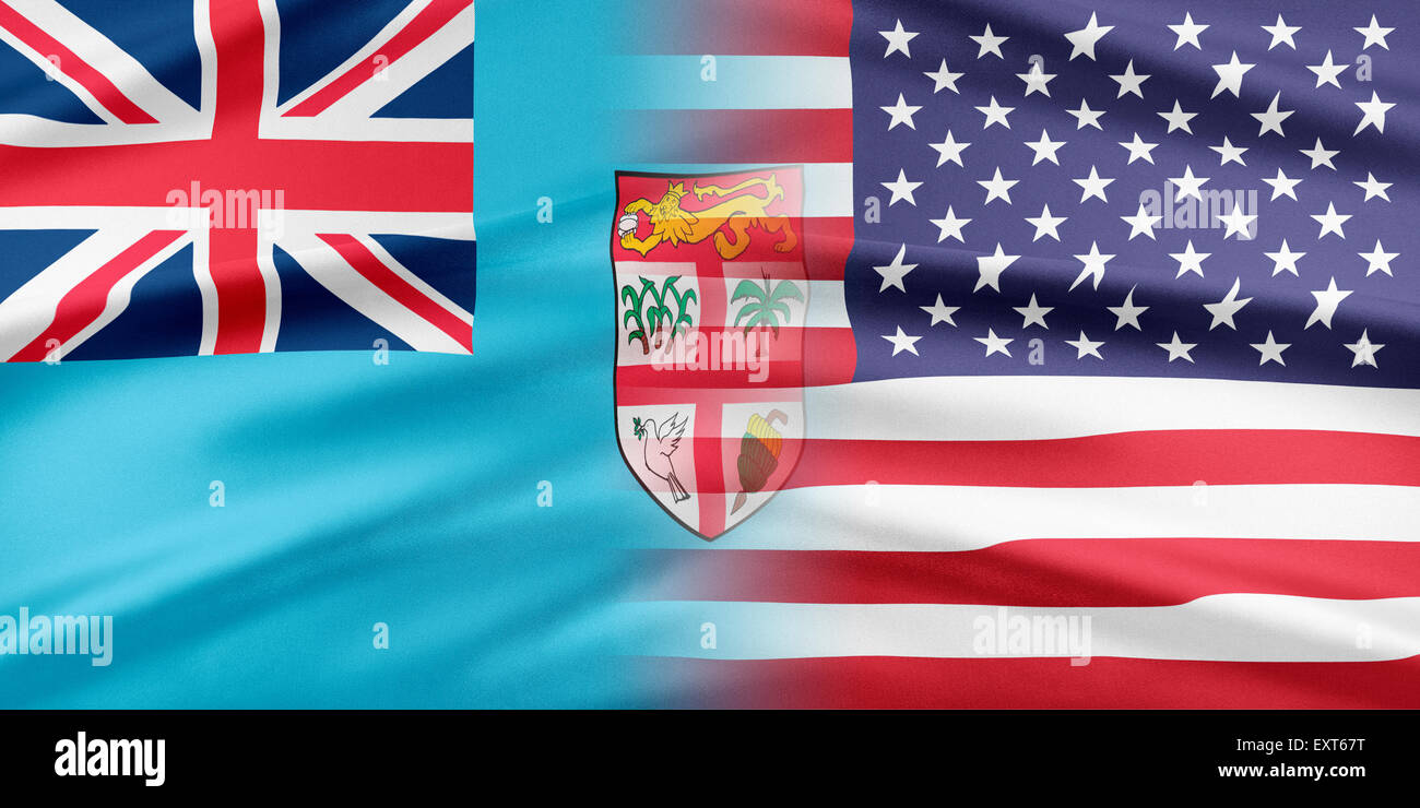 USA and Fiji. Stock Photo