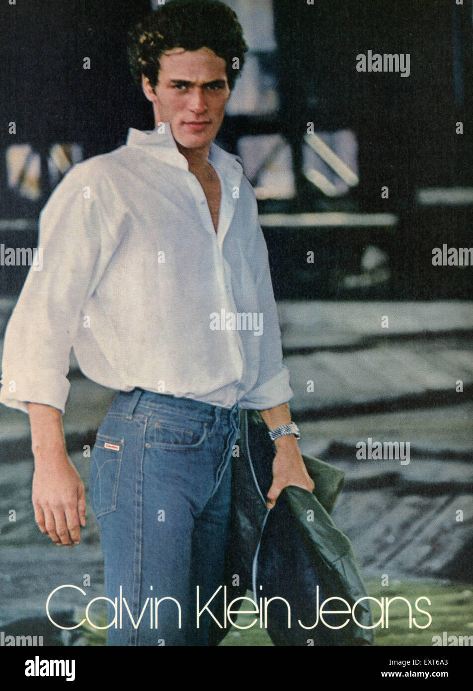 1970s USA Calvin Klein Jeans Magazine Advert Stock Photo - Alamy