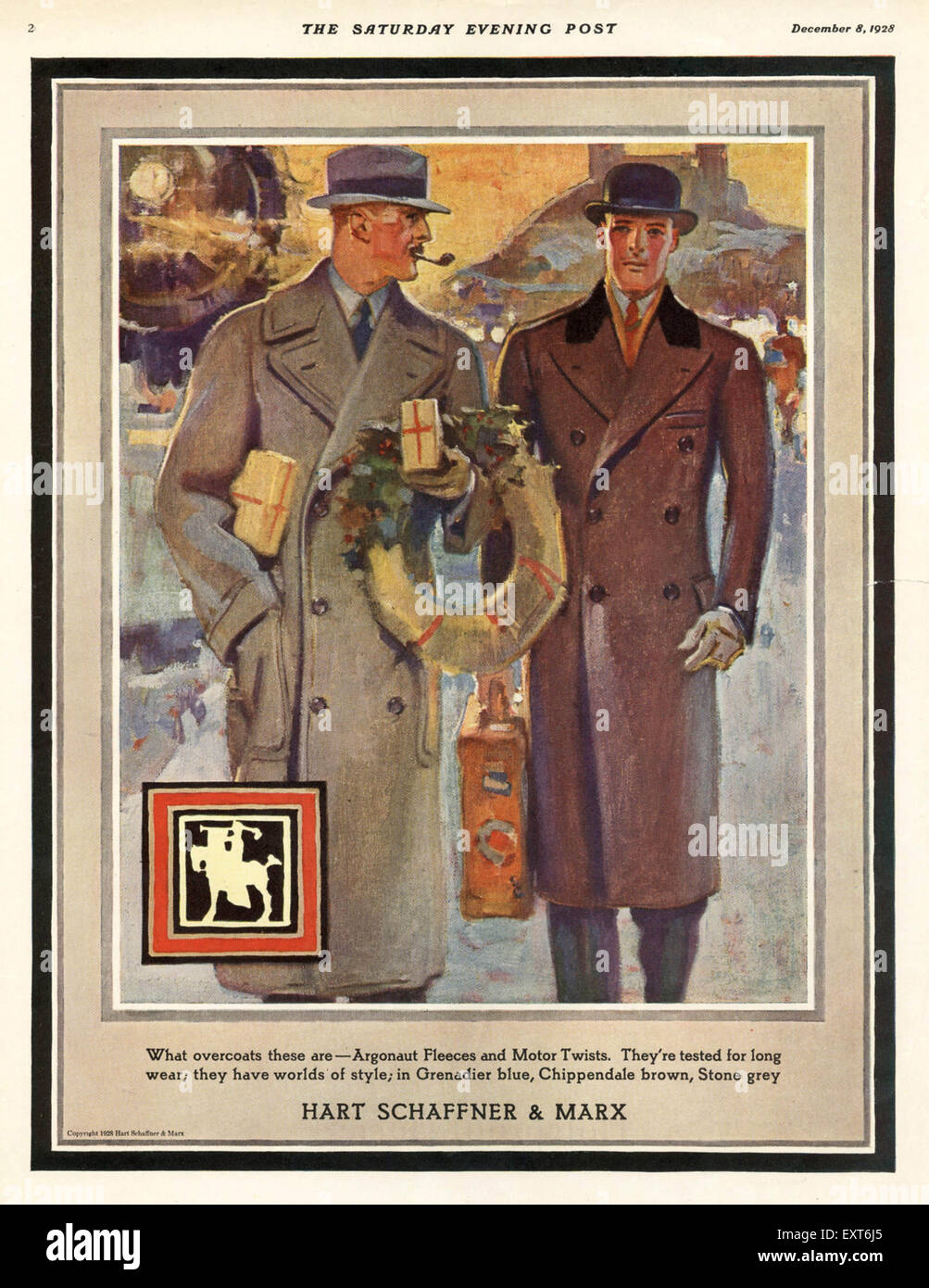 1920s USA Hart Schaffner and Marx Magazine Advert Stock Photo Alamy