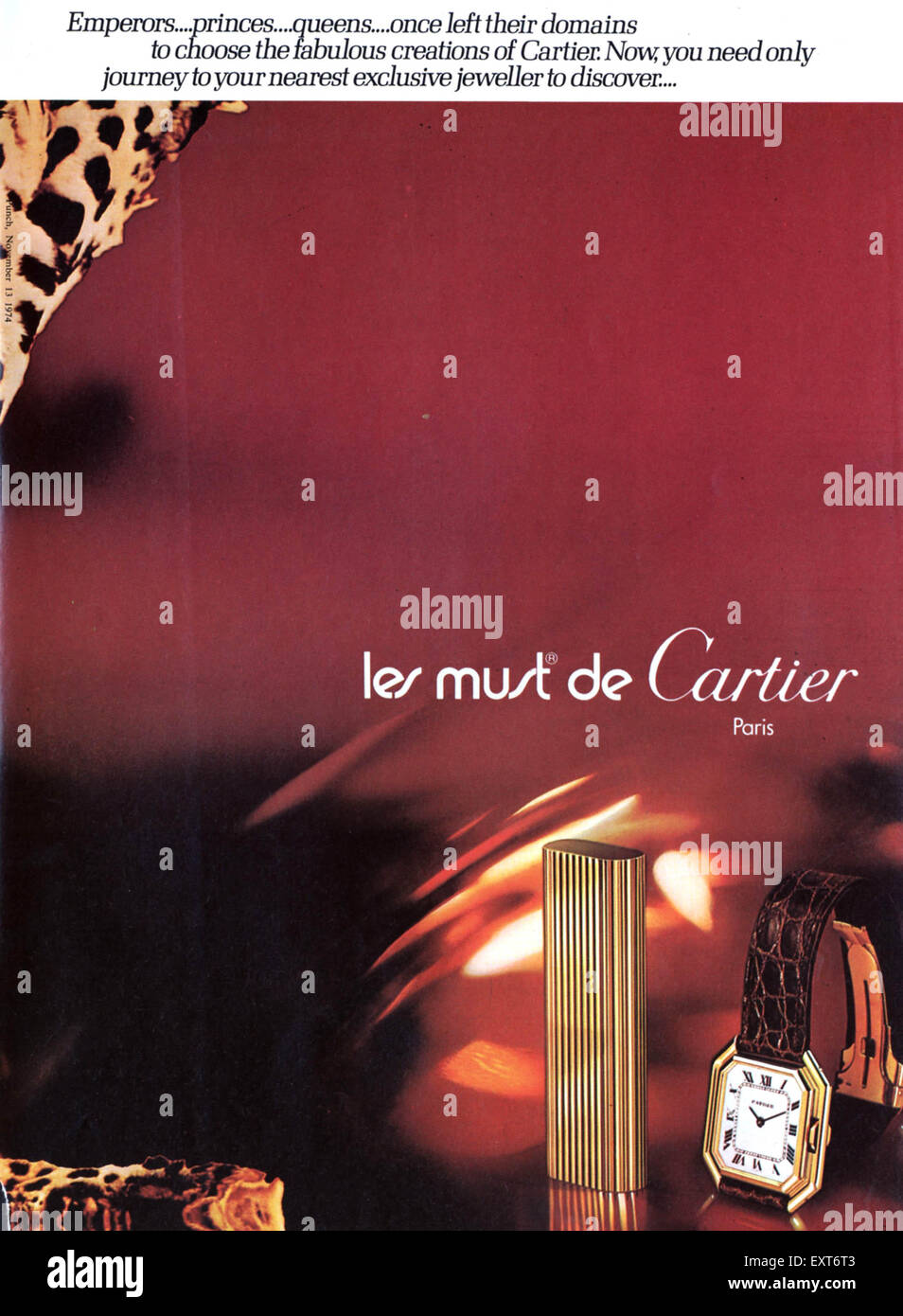 1970s UK Cartier Magazine Advert Stock Photo - Alamy