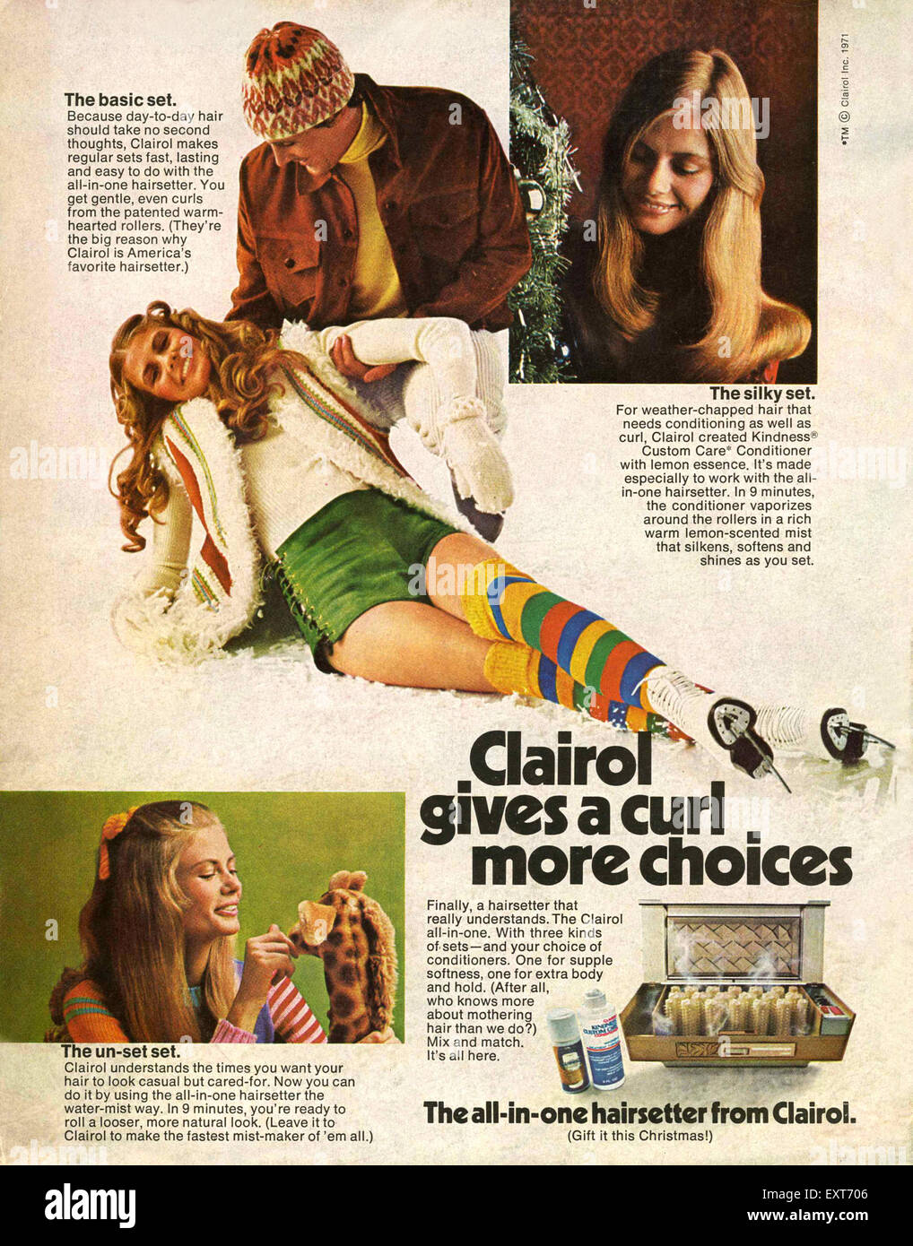 1970s UK Clairol Magazine Advert Stock Photo - Alamy