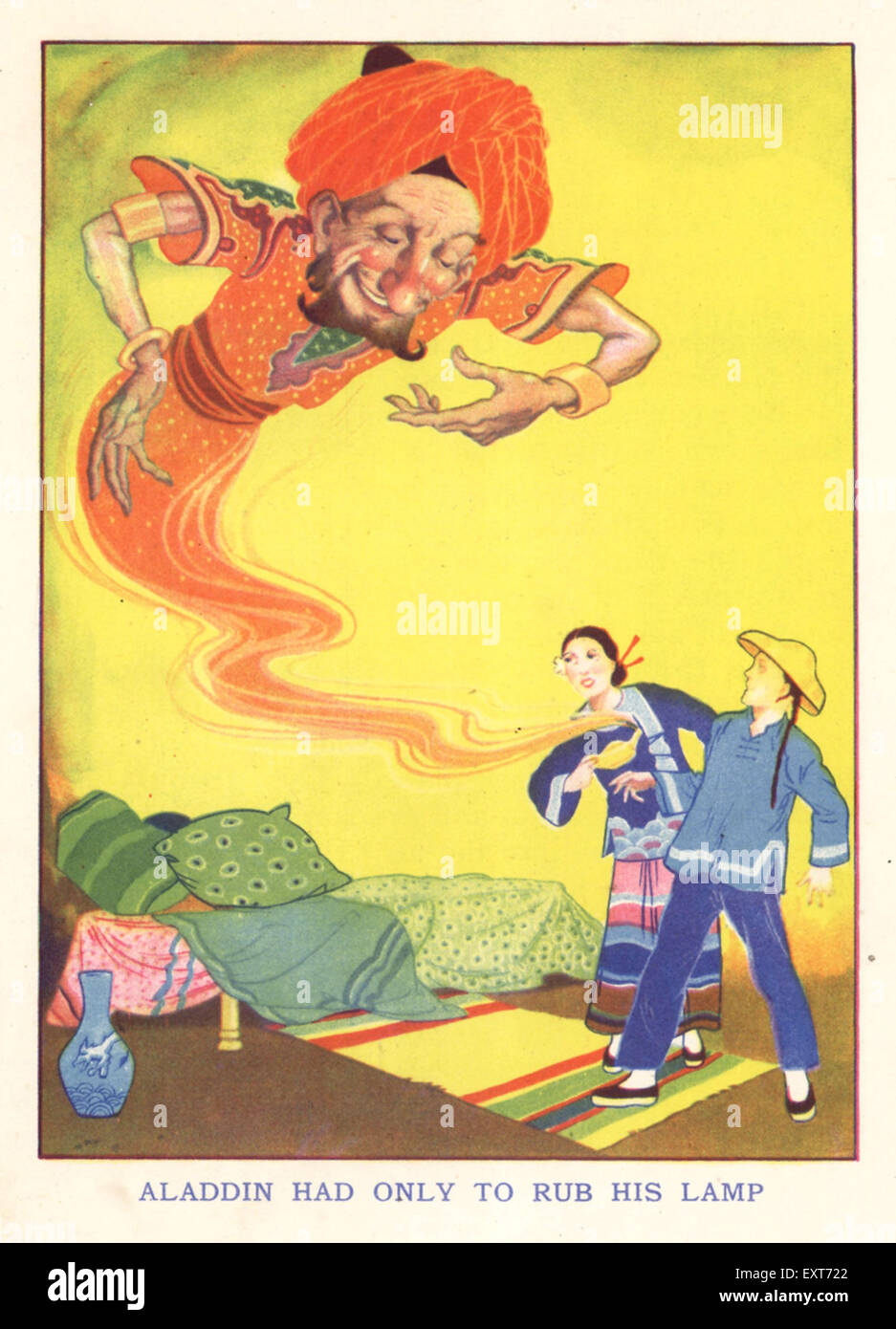 1930s UK Aladdin Book Plate Stock Photo