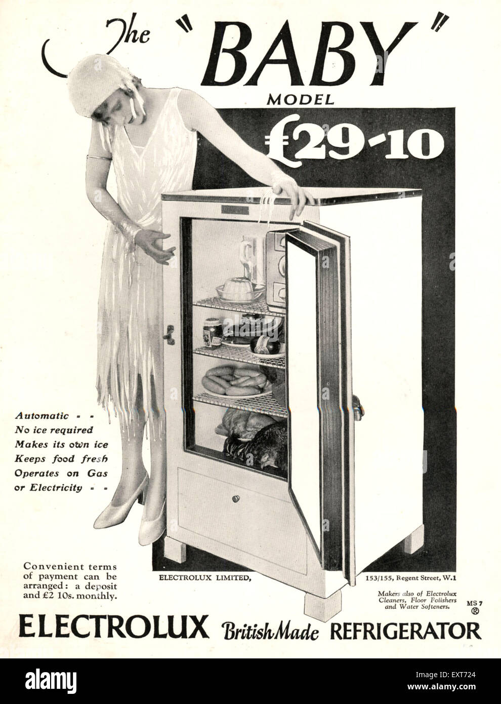 1920s UK Electrolux Magazine Advert Stock Photo