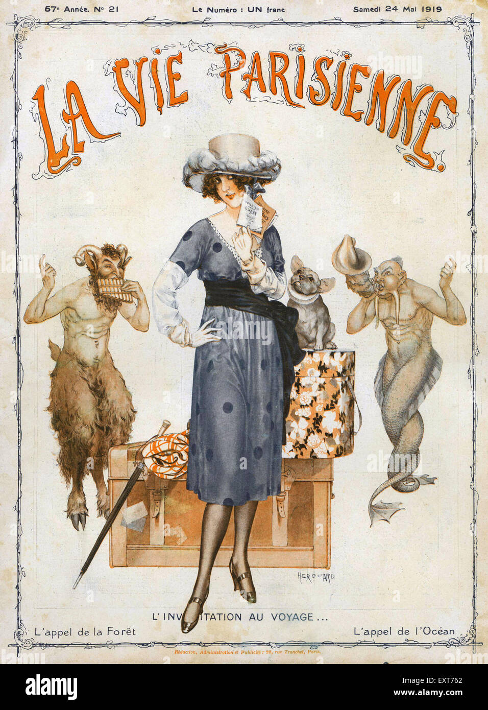 1910s France La Vie Parisienne Magazine Cover Stock Photo Alamy