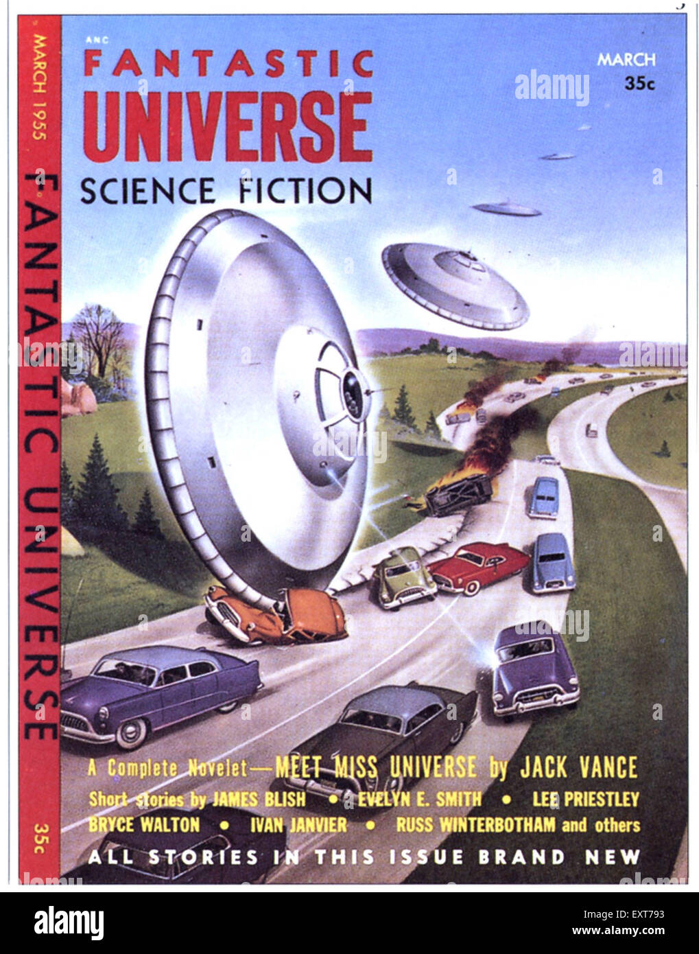 1950s USA Fantastic Universe Book Cover Stock Photo
