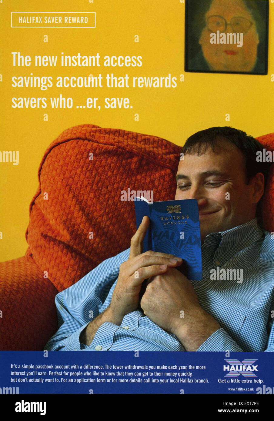 1990s UK Halifax Magazine Advert Stock Photo
