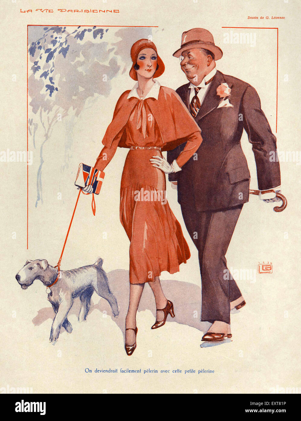 1930s France La Vie Parisienne Magazine Plate Stock Photo