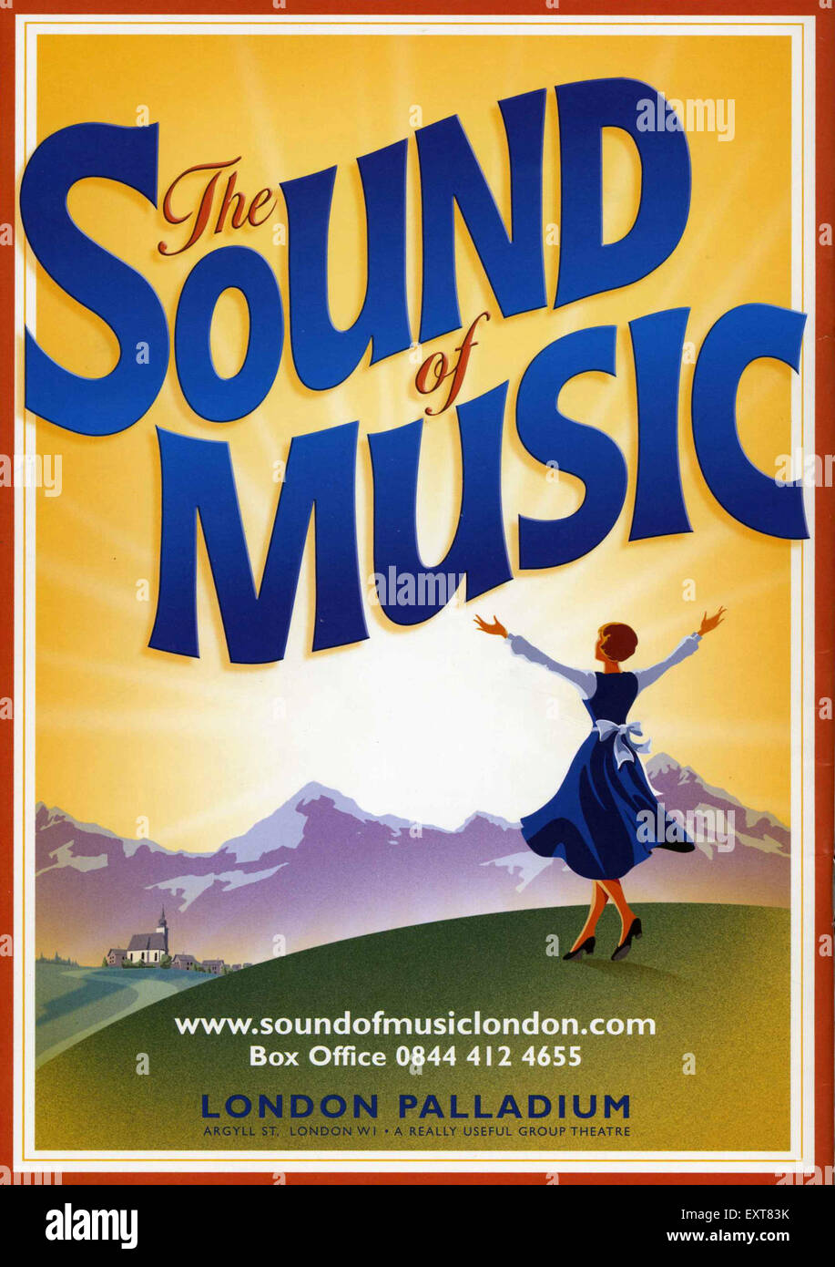 1990s UK The Sound of Music Film Poster Stock Photo
