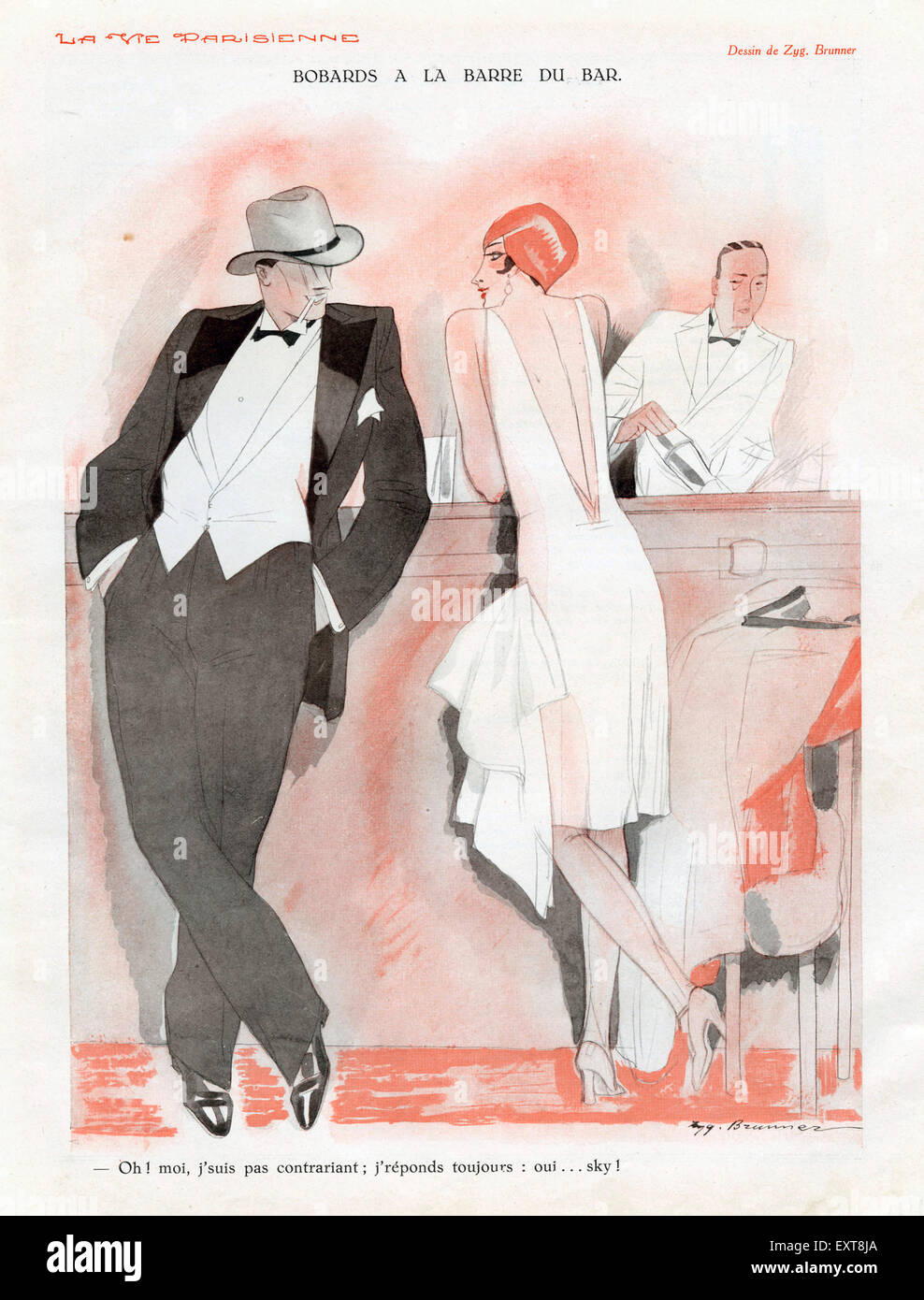 1920s France La Vie Parisienne Magazine Plate Stock Photo - Alamy