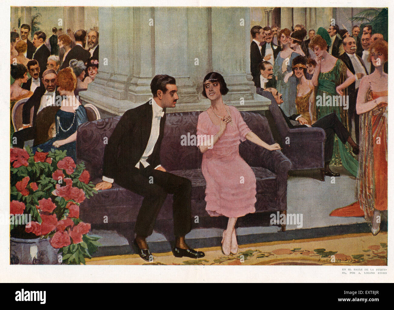 1920s France Flirting Magazine Plate Stock Photo - Alamy