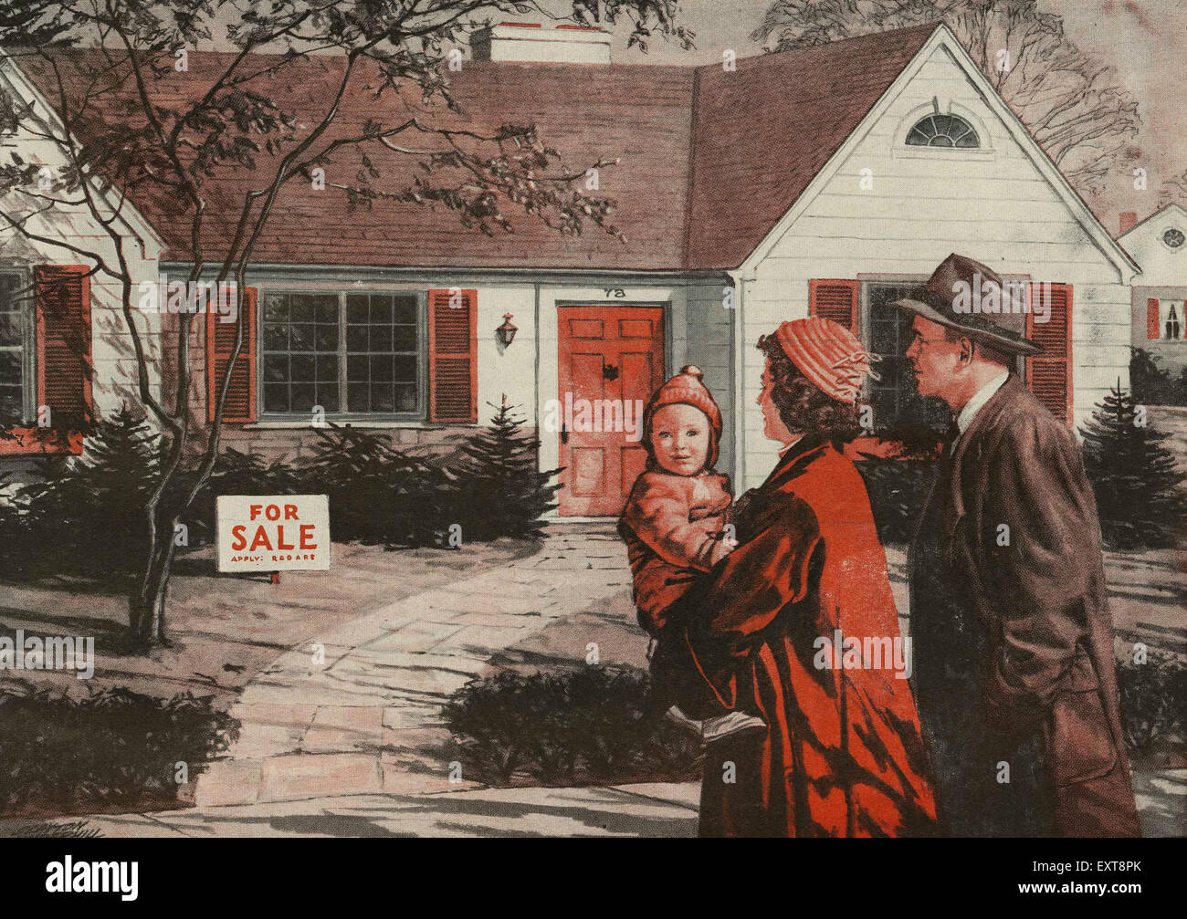 1950s USA Metropolitan Life Insurance Magazine Advert (detail) Stock Photo
