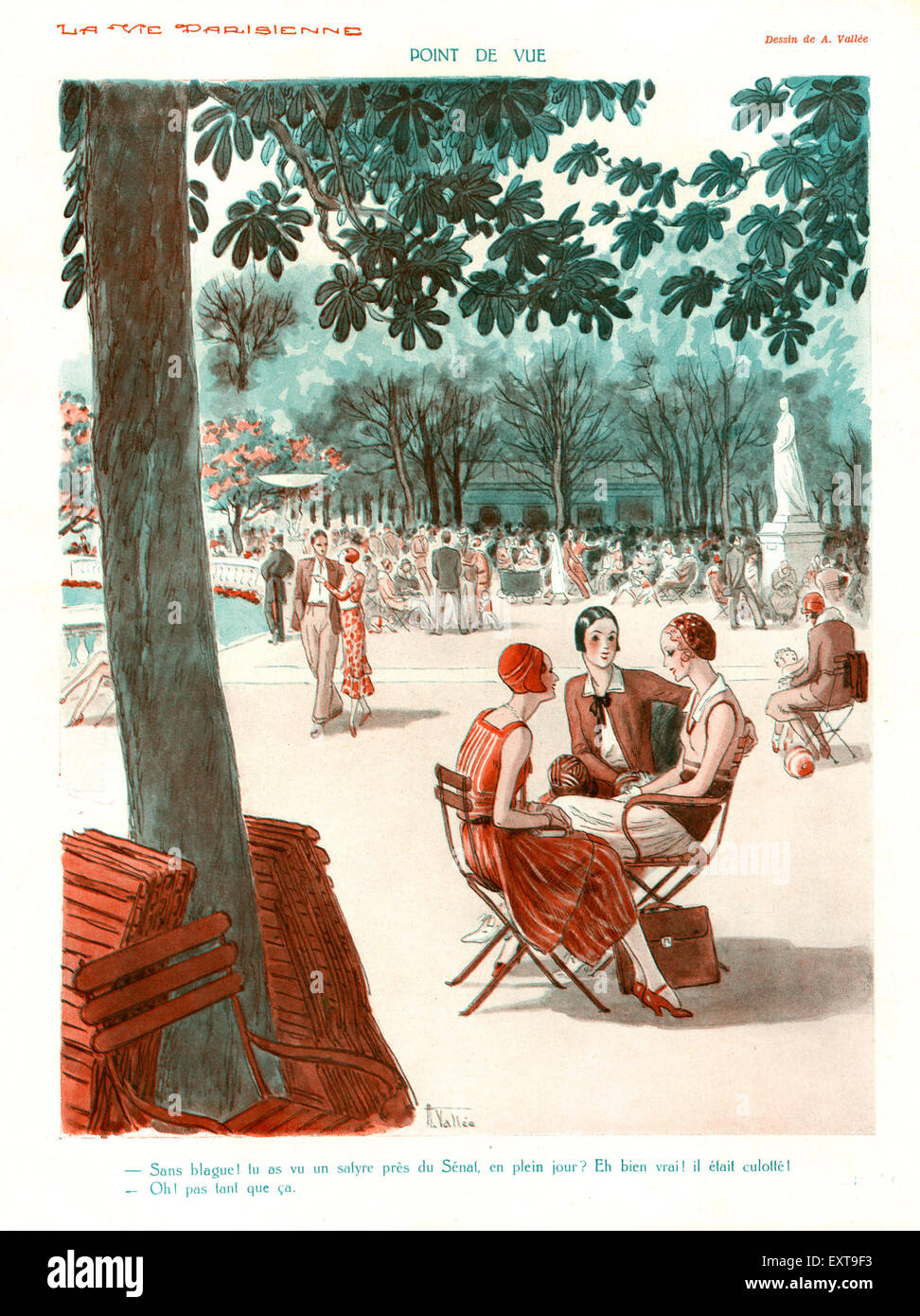 1920s France La Vie Parisienne Magazine Plate Stock Photo - Alamy