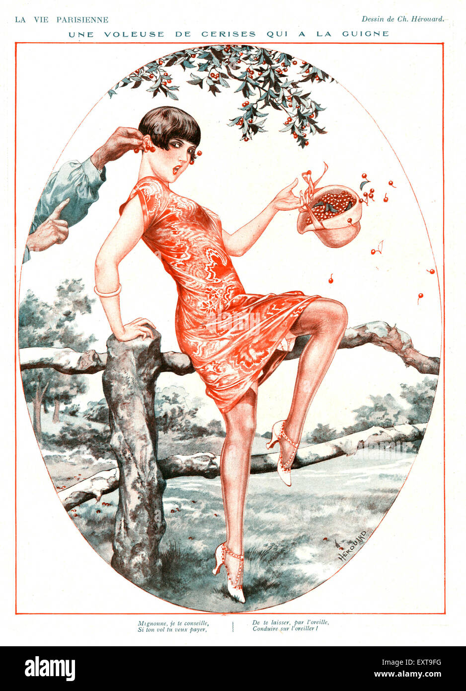 1920s France La Vie Parisienne Magazine Plate Stock Photo - Alamy