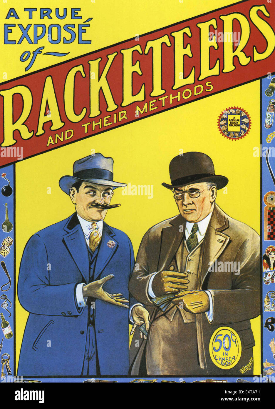 1940s USA A True Exposé of Racketeers Magazine Cover Stock Photo