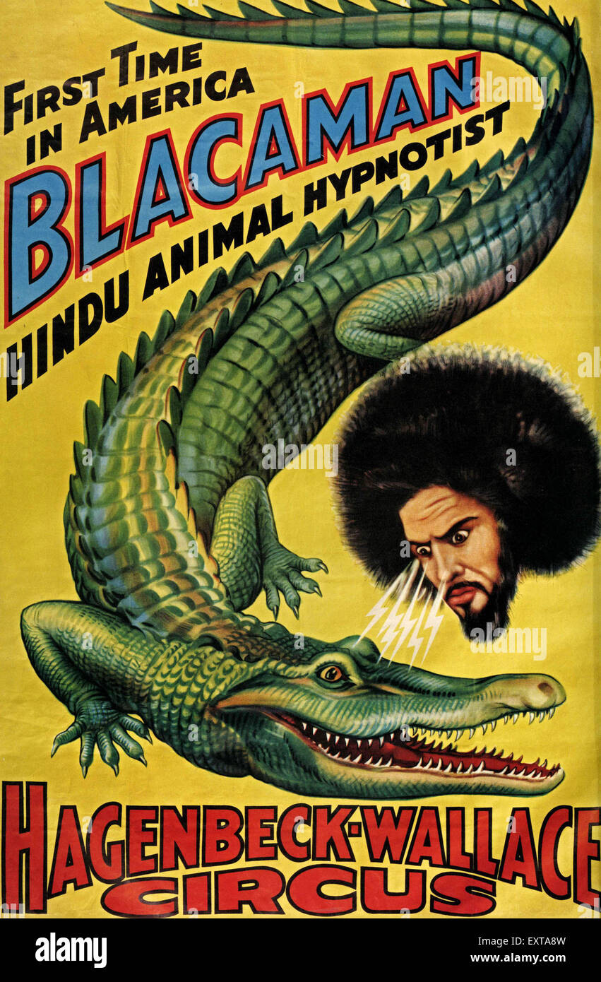 1930s USA Animal Hypnosis Poster Stock Photo