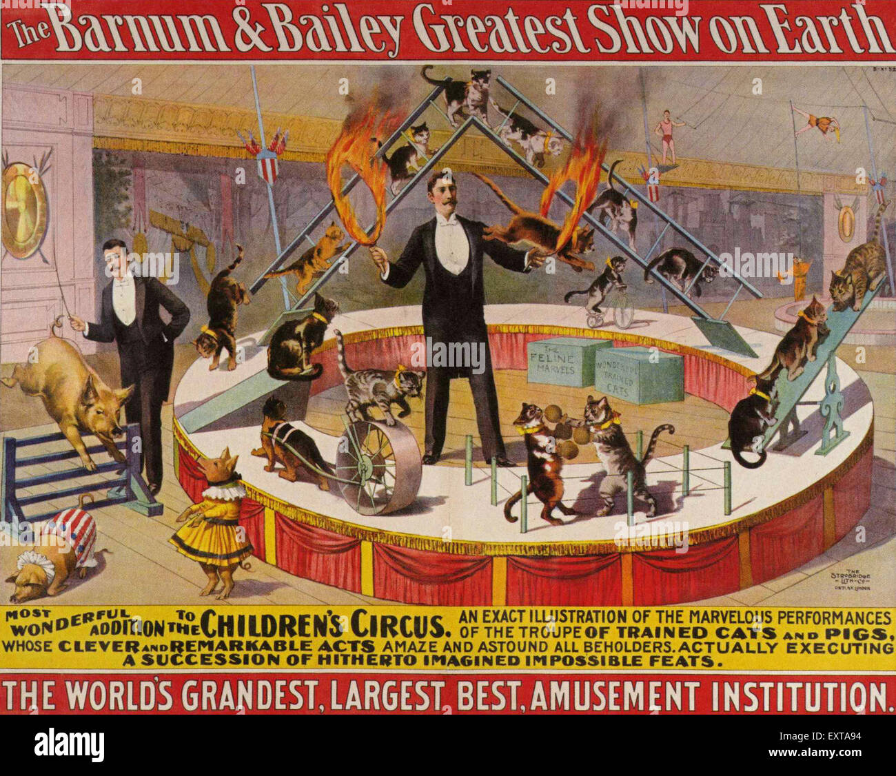 1900s USA Barnum & Bailey Poster Stock Photo
