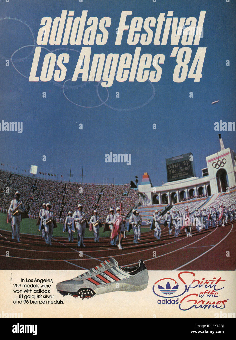 1980s USA Adidas Magazine Advert Stock Photo