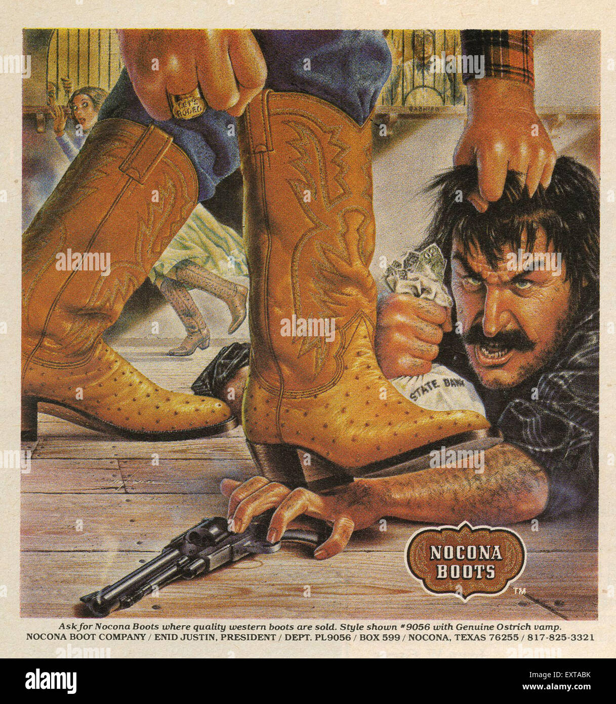 1980s USA Nocona Magazine Advert Stock Photo - Alamy