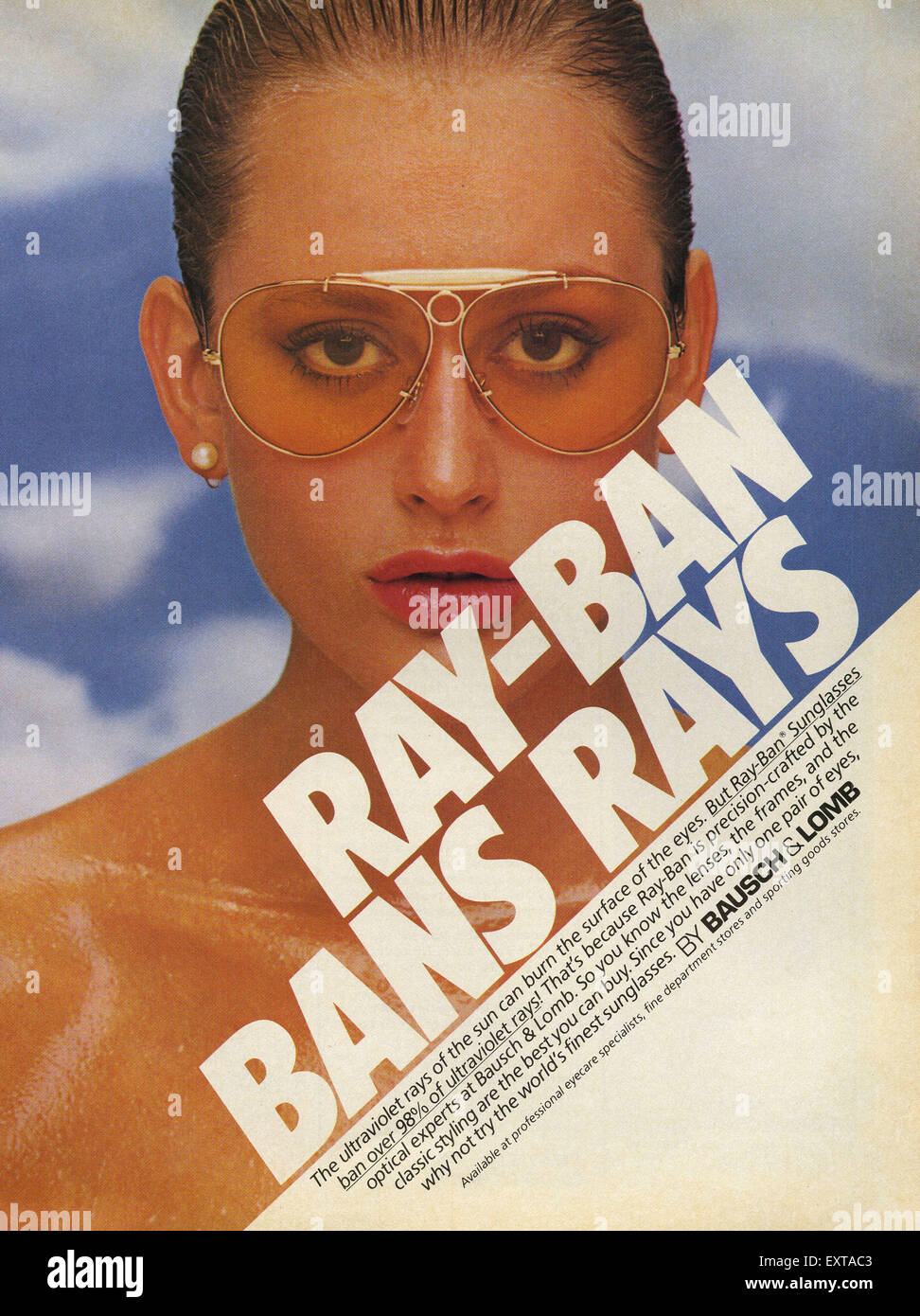 1980s USA Ray-Ban Magazine Advert Stock Photo - Alamy