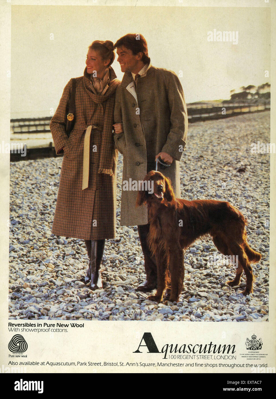 1980s UK Aquascutum Magazine Advert Stock Photo - Alamy