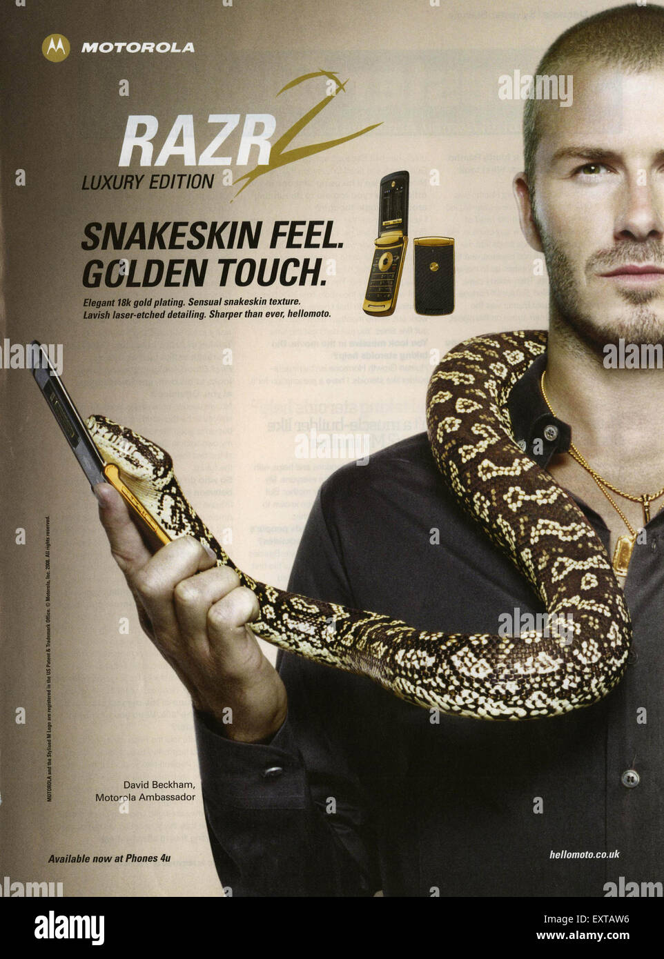 2000s UK Motorola Magazine Advert Stock Photo