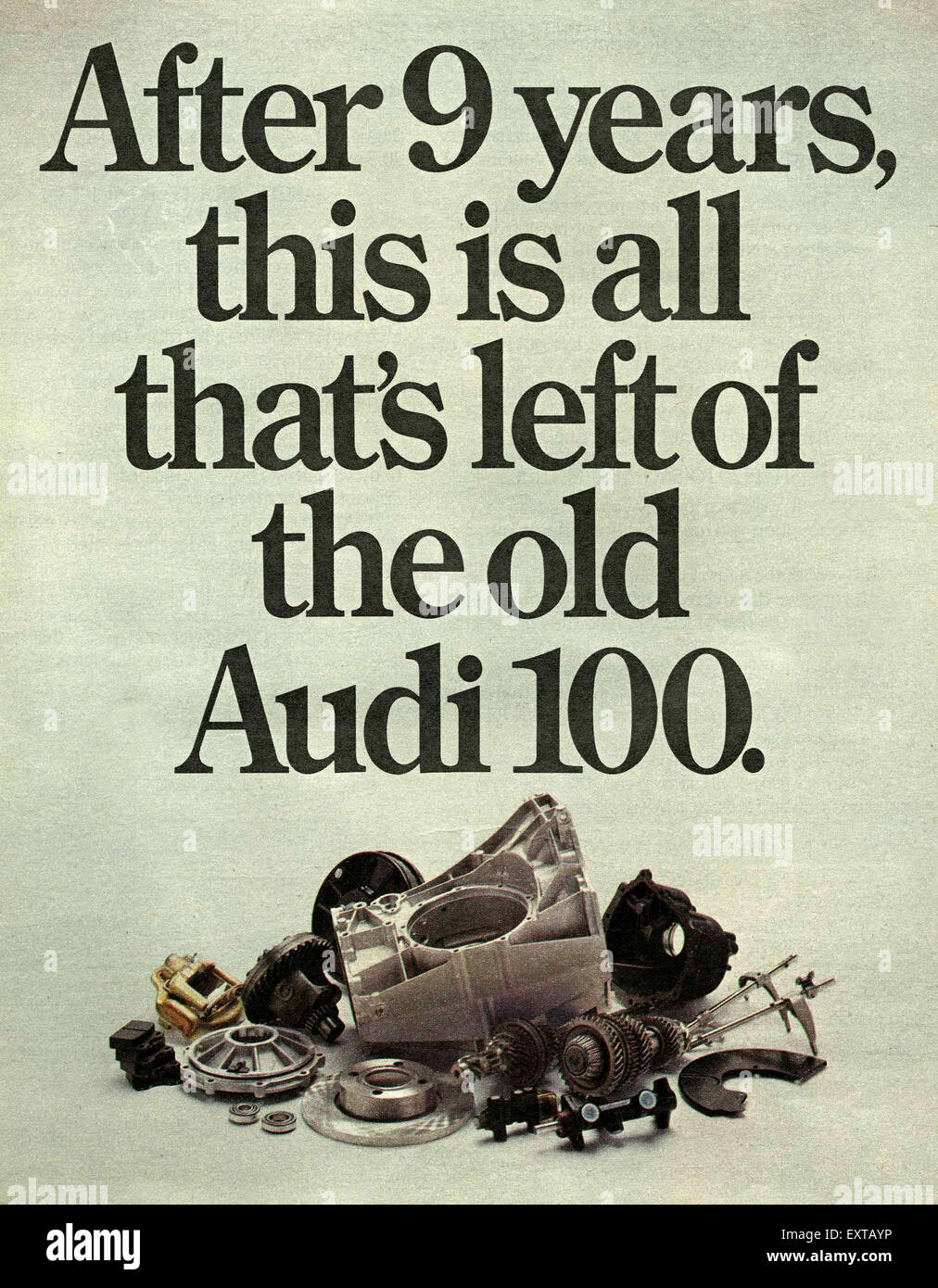 1970s UK Audi Magazine Advert Stock Photo